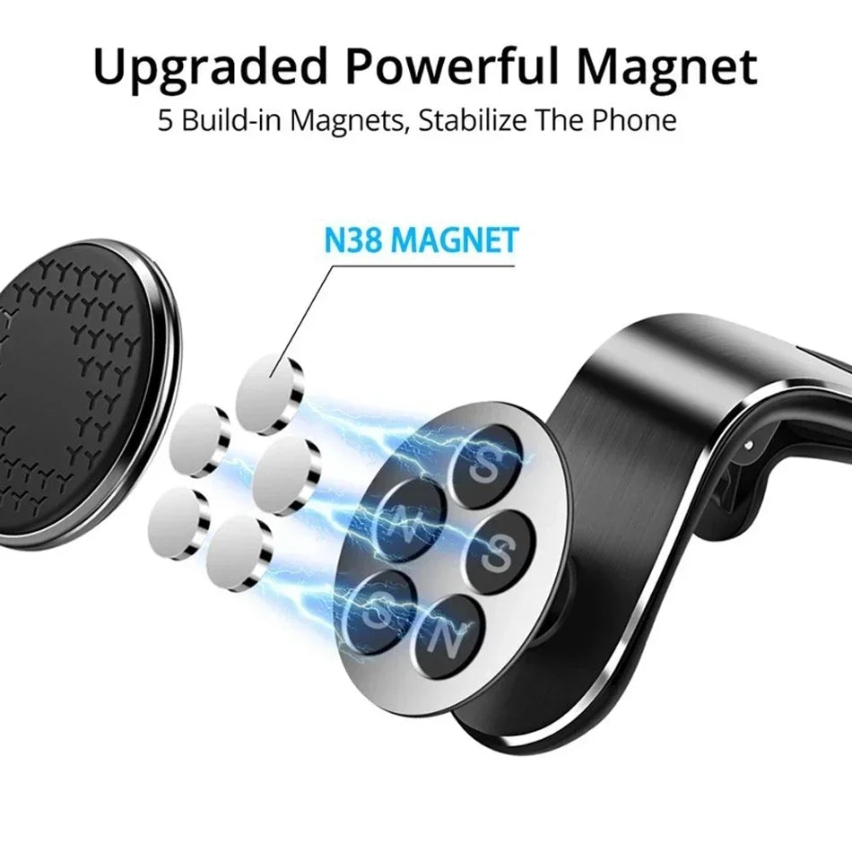 Magnetic Car Phone Holder Universal Air Vent Car Phone Mount Cellphone GPS Support for iPhone Huawei Samsung Rotation Bracket