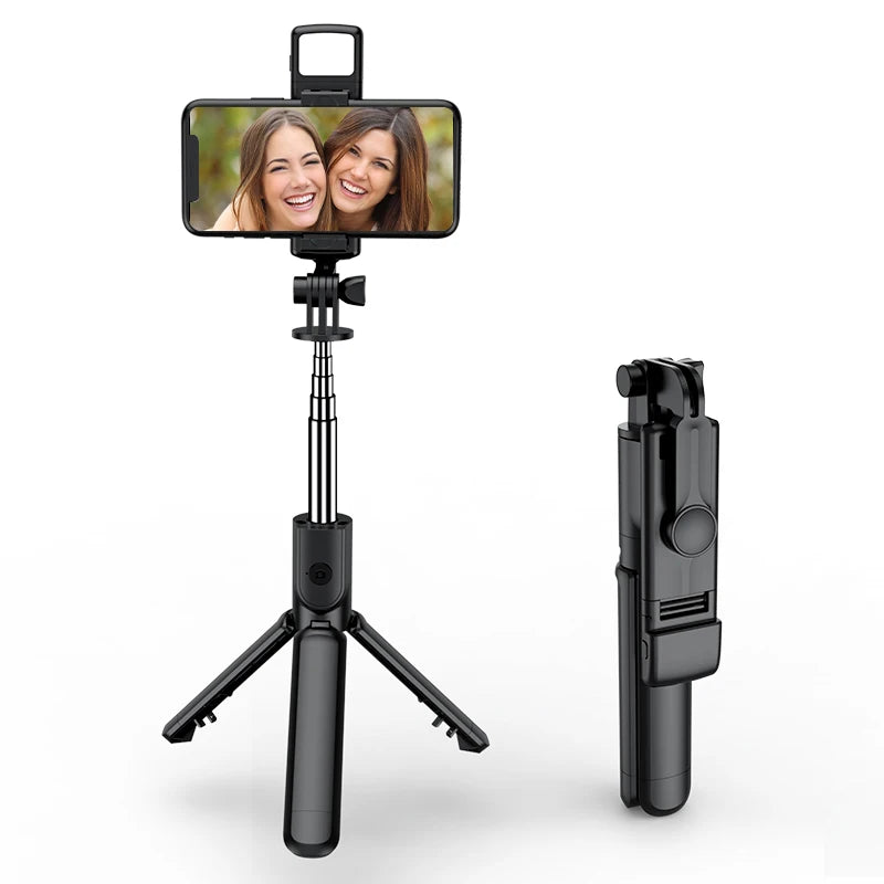 Wireless Selfie Stick Tripod Stand with Light Bluetooth Remote Extendable Tripod for iPhone Mobile Phone